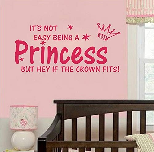 Book Cover Blinggo NOT Easy Being A Princess Girl Wall Quote Sticker Graphic Vinyl Home Kid dÃ©cor