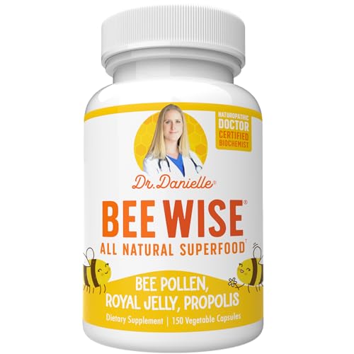 Dr. Danielle's Bee Well (Royal Jelly 1500mg, Propolis 1000mg, Beepollen 750mg) in 4 Daily Capsules