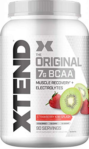 Scivation Xtend BCAA Powder, 7g BCAAs, Branched Chain Amino Acids, Keto Friendly, Strawberry Kiwi Splash, 90 Servings