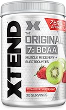 Book Cover Scivation Xtend BCAA Powder, 7g BCAAs, Branched Chain Amino Acids, Keto Friendly, Strawberry Kiwi Splash, 30 Servings