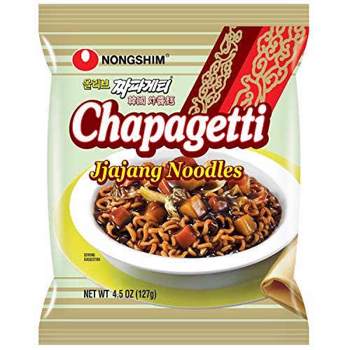 Book Cover Nongshim Chapagetti Noodle Pasta, Chajang, 4.5 Ounce (Pack of 16) by Nongshim