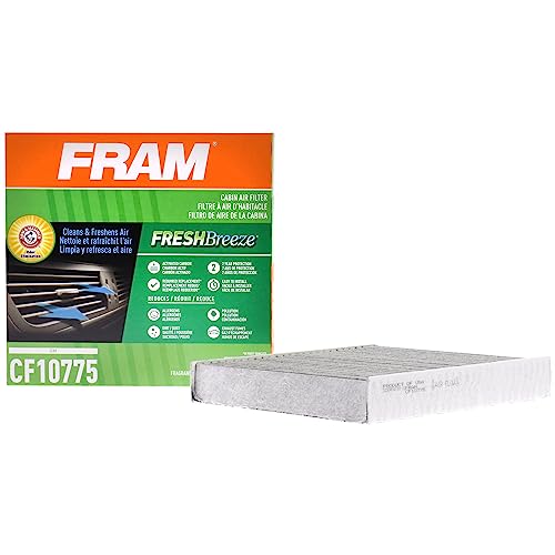 Book Cover FRAM Fresh Breeze Cabin Air Filter Replacement for Car Passenger Compartment w/ Arm and Hammer Baking Soda, Easy Install, CF10775 for GM Vehicles