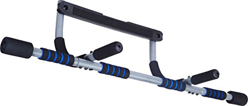Pure Fitness Multi-Purpose Doorway Pull-Up Bar, Blue/Black, One size