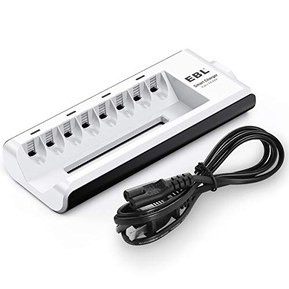 EBL Smart 8 Bay AA AAA NiMH NiCD Rechargeable Battery Charger