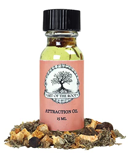 Attraction Oil by Art of the Root | Handmade with Herbs & Essential Oils | Metaphysical, Wiccan, Conjure, Pagan & Magick Intentions | Money, Love & Prosperity Rituals