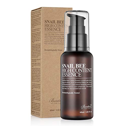BENTON Snail Bee High Content Essence 60ml (2.02 fl. oz.) - Snail Secretion Filtrate & Bee Venom Contained Moisturizing Gel for Oily, Combination, Acne-Prone Skin, Dermatologically Tested