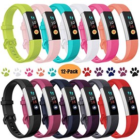 Ouwegaga Compatible for Fitbit Alta Bands, for Fitbit Ace Bands for Kids Small Multi Color 12 Pack