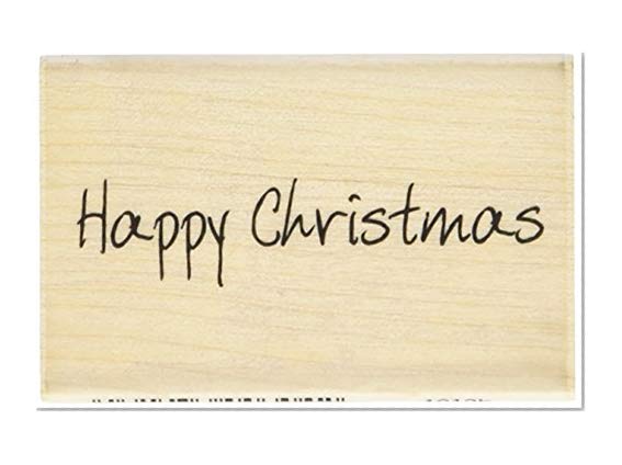 Art Stamps Scribbled Happy Christmas Inca Stamp, M, Black