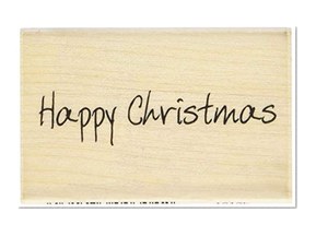 Art Stamps Scribbled Happy Christmas Inca Stamp, M, Black