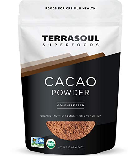 Book Cover Terrasoul Superfoods Raw Organic Cacao Powder, 1 Lb - Raw | Keto | Vegan