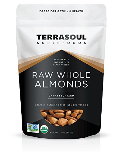 Book Cover Terrasoul Superfoods Raw Unpasteurized Organic Almonds (Sproutable), 2 lbs