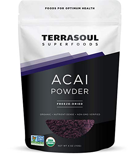Book Cover Terrasoul Superfoods Organic Acai Berry Powder, 4 oz - Freeze-Dried | Antioxidants | Omega Fats