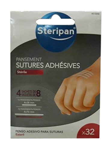 STERIPAN - Steripan 32 Sutures Adhésives – 2 Formats – 100 % Stériles - Discrètes