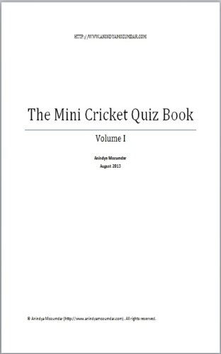 The Mini Cricket Quiz Book