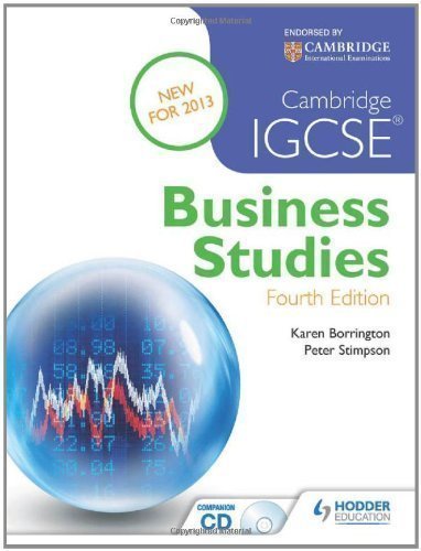 Cambridge IGCSE Business Studies 4th (fourth) Revised Edition by Borrington, Karen, Stimpson, Peter published by Hodder Education (2013)