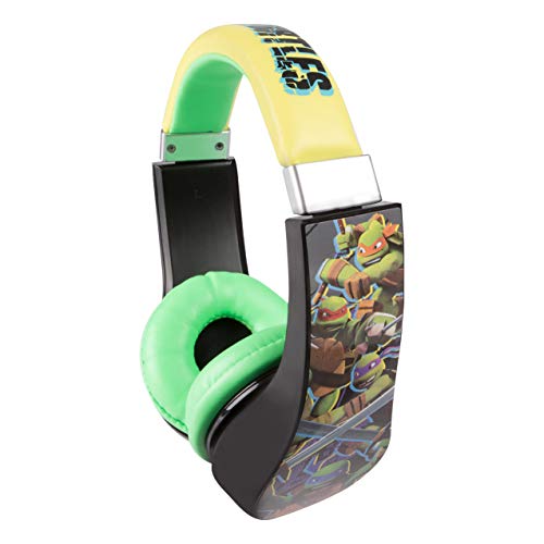Book Cover Headphones for Kids Ninja Turtles Kid Safe 2 Children Friendly Headphones Volume Limited On Ear Headphones for Children (Ninja Turtles)