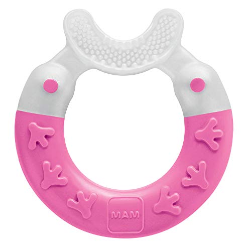 Book Cover MAM Bite and Brush Teether, Pink, 3 Plus Months