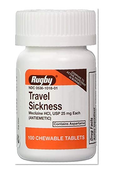 Meclizine HCL 25mg Generic For Bonine Chewable Tablets 100 ea 3 PACK by Rugby