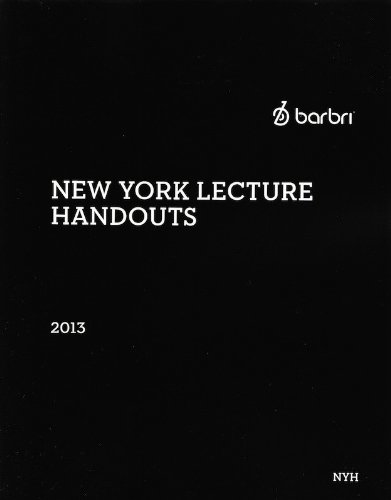 New York Lecture Handouts 2013 (BARBRI MAT# 41349235)