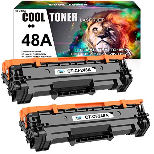 Cool Toner Compatible for HP CF244A 44A Toner Cartridge Replacement for HP Laserjet Pro M15w M15a, MFP M28w M28a, M15 M28 M29 M16 Printer, 2 Pack, Black, With Chip
