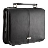 Classic Bible / Book Cover w/ "Faith" Badge (Large / Black)