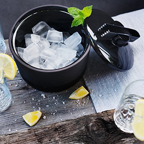 Magisso Terracotta Ice Bucket includes Thongs, Black