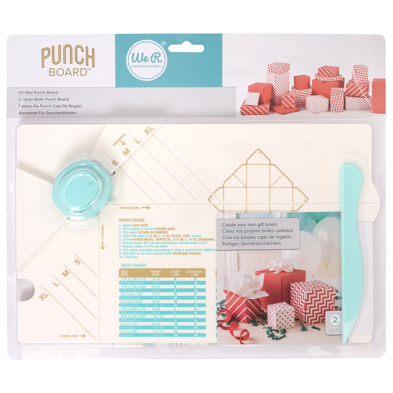 We R Memory Keepers Gift Box Punch Board Gift Box Punch Board Gift Box Punch Board