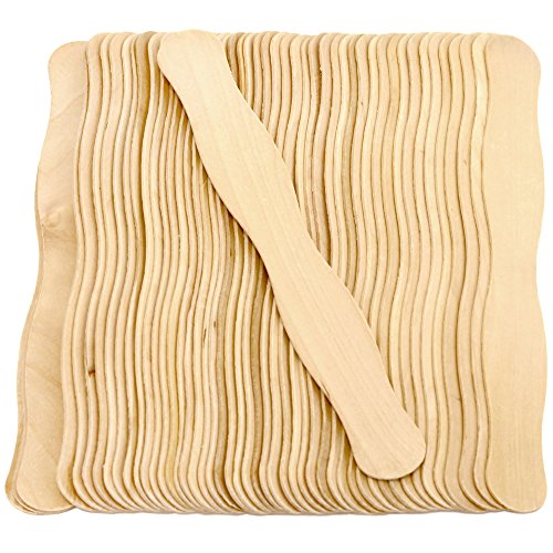 50 Natural Wavy Jumbo Wood Fan Handles Wedding Fan Sticks