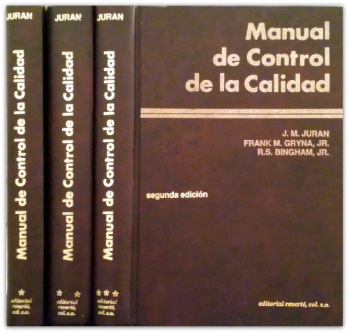 Manual De Control De La Calidad (3 Tomos) 1992 Segunda Edicion
