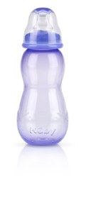 Nuby Non-Drip 3-Stage Bottle, 11 Ounce (Purple)