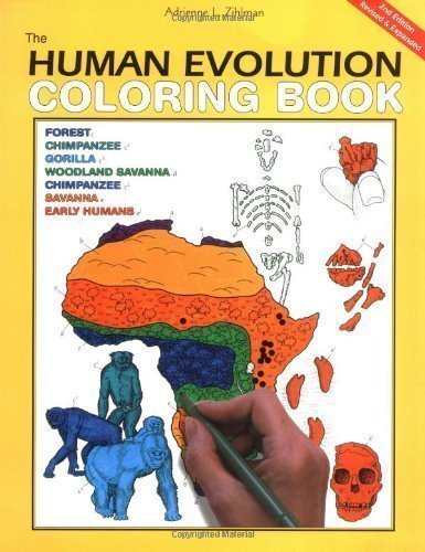 The Human Evolution Coloring Book 2nd (second) Edition by Adrienne L. Zihlman published by HarperCollins (2001) Paperback