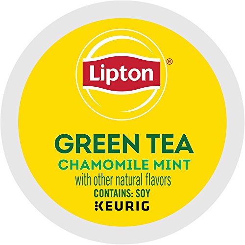 Lipton Soothe Green Tea with Chamomile and Mint single serve capsules for Keurig K-Cup pod brewers, 18 Count
