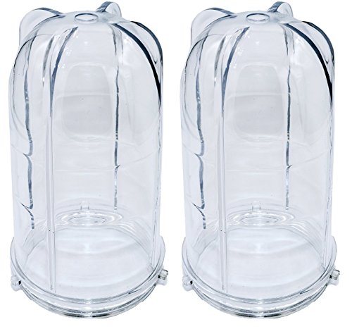 Blendin Replacement 16 Ounce Tall Jar Cups, Compatible with Original Magic Bullet Blender Juicer 250W MB1001 - Cup Diameter is 3.25" - Replacement Cup (2 Pack)