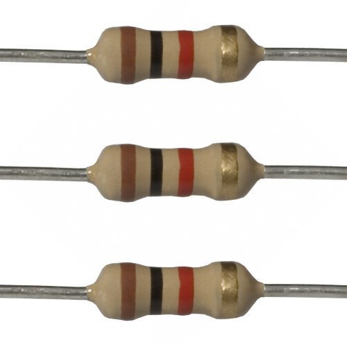 1K Ohm, 1/4 Watt, 5%, Carbon Film Resistors (pack of 100)