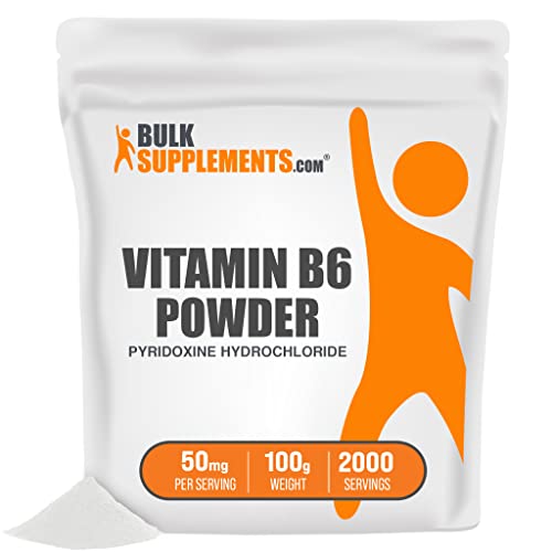 BULKSUPPLEMENTS.COM Vitamin B6 50mg (Pyridoxine HCl) Powder - Memory Vitamins for Men - B6 Vitamins - B6 Vitamins (100 Grams 3.5 oz)