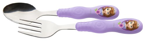 Book Cover Zak Designs Toddlerific Fork and Spoon Set, Sofia The First