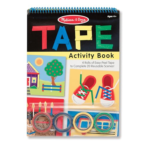 Book Cover Melissa & Doug Tape Activity Book: 4 Rolls of Easy-Tear Tape and 20 Reusable Scenes