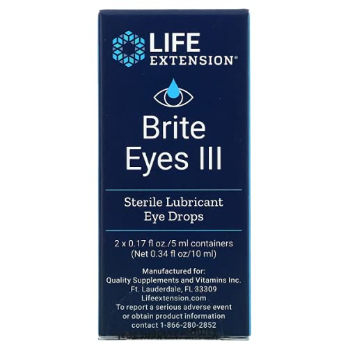 Life Extension Brite Eyes 2 Vials (5 Ml Each), Healthcare/Health Care, 0.17 Fl Oz (Pack of 2)