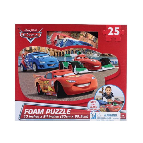 Book Cover Disney Cars 25-Piece Floor Foam Puzzle Mat