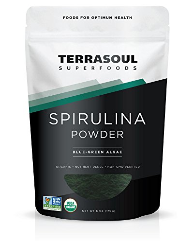 Book Cover Terrasoul Superfoods Spirulina Powder (Organic), 6 Ounce
