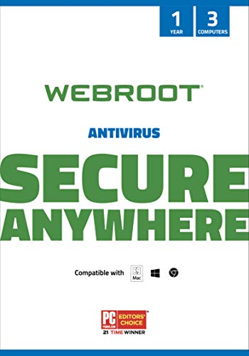 Book Cover Webroot Antivirus Software 2022 | Protection against Computer Virus, Malware, Phishing and moreÂ |Â 3-Device | 1-Year SubscriptionÂ |Â Keycard