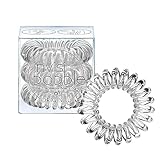 invisibobble Original Traceless Spiral Hair Ties with Strong Grip, Non-Soaking, Hair Accessories for Women - Crystal Clear , 3 Count (Pack of 1)