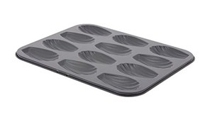 De Buyer - 4710.12 - Moule à Madeleines - Plaque de 12 Empreintes - Acier Revêtu