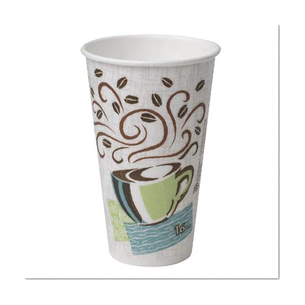Dixie PerfecTouch 5356DX WiseSize Coffee Design Insulated Paper Cup, Georgia-Pacific, 16oz (Case of 20 Sleeves, 25 Cups per Sleeve)