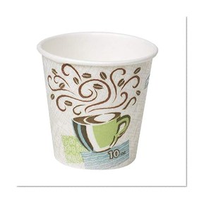 Dixie PerfecTouch 10oz Insulated Paper Hot Coffee Cup by GP PRO (Georgia-Pacific), Fits Large Lids, Coffee Haze, 5310DX (CASE), 500 Count (25 Cups Per Sleeve, 20 Sleeves Per Case)