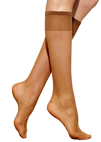 Book Cover Silkies Women's Ultra Knee Highs with Energizing Support 3 Pair Pack