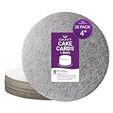 Culpitt Cut-Edge Boards 4" inch Round Cake Decorating Support Card 1.8mm 5 Pack