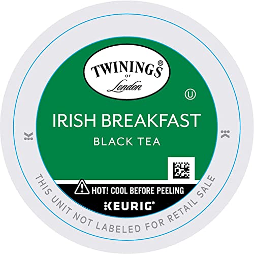 Twinings Irish Breakfast Tea K-Cup Pods for Keurig, Caffeinated Black Tea, Robust, Strong, Bold Flavour, 12 Count (Pack of 6)