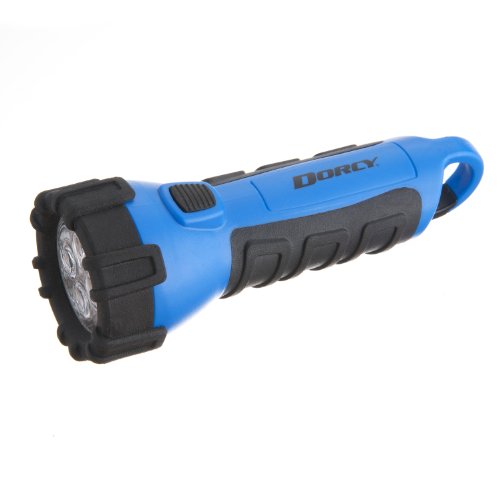 Dorcy 55 Lumen Floating Water Resistant LED Flashlight with Carabineer Clip, Blue (41-2514)