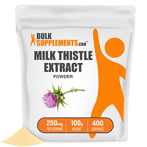 BULKSUPPLEMENTS.COM Milk Thistle Extract Powder - Herbal Extract for Liver Health, Milk Thistle Supplement - 250mg of Silymarin Milk Thistle per Serving, Gluten Free (100 Grams - 3.5 oz)
